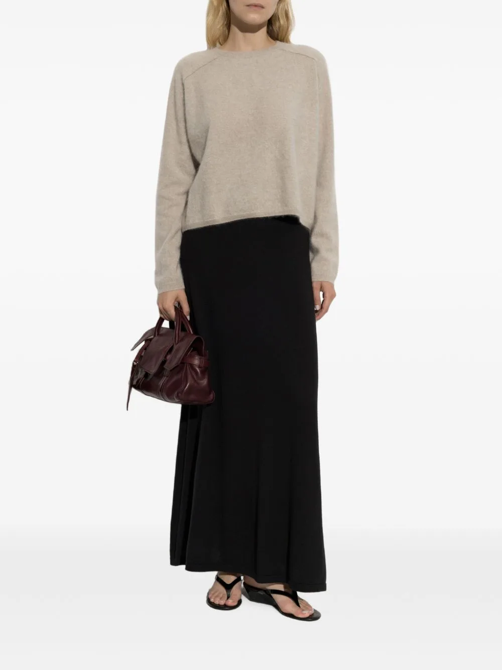 Lexia Brushed-Knit Crew-Neck Sweater by Lisa Yang