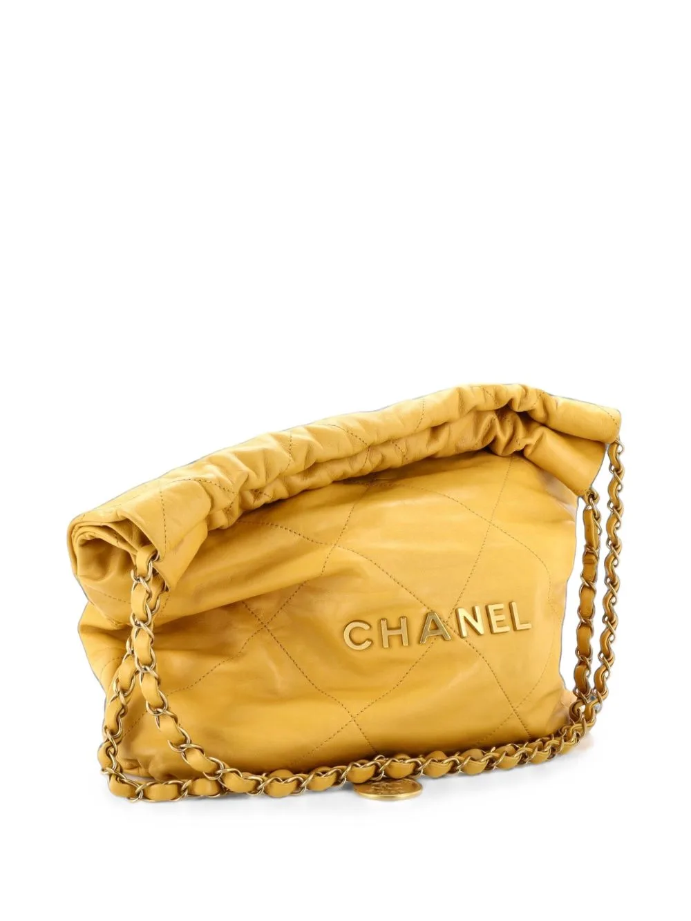 22 Chain Quilted Calfskin Small Hobo Bag