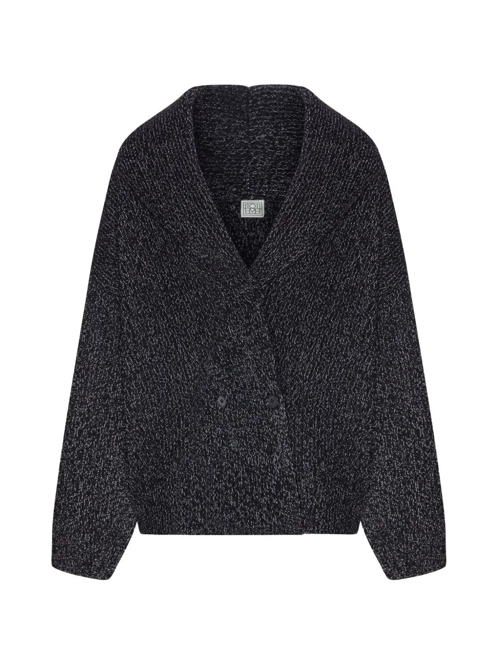 Double-Breasted Shawl-Collar Cardigan by TOTEME