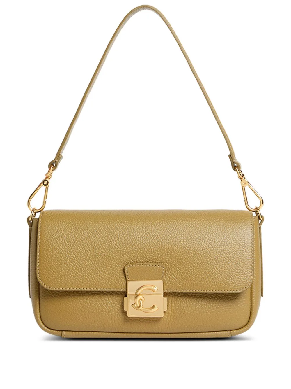 Medium C-Me Lock Logo-Detail Shoulder Bag by Coccinelle