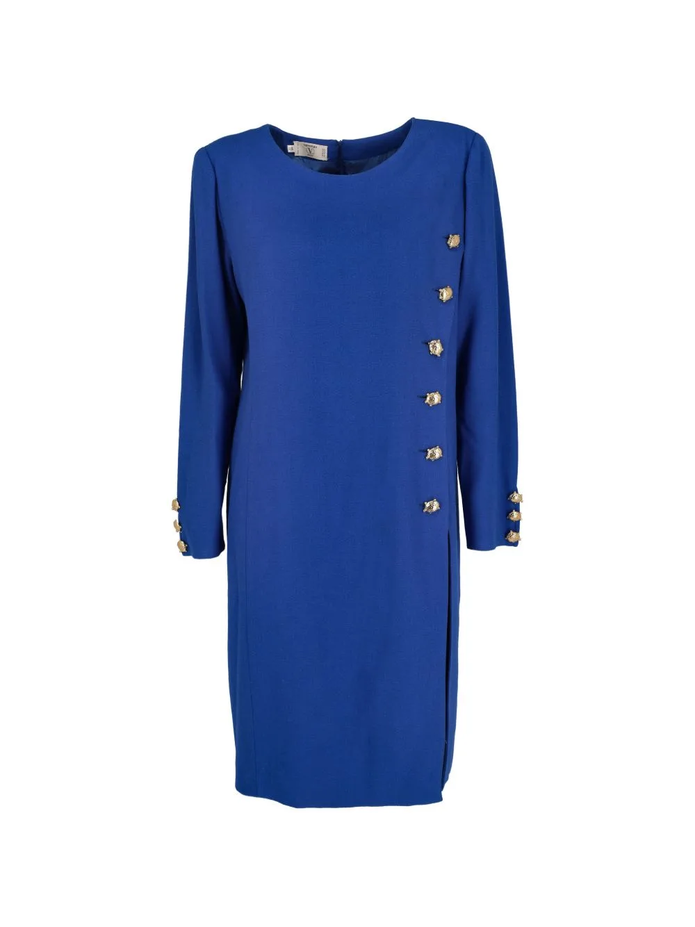 Button-Detail Long-Sleeve Dress by Valentino Garavani Pre-Owned