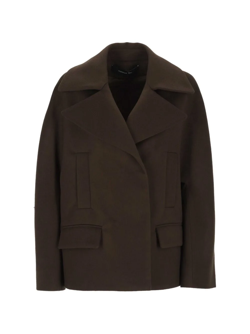 Long-Sleeve Flap-Pocket Jacket by Federica Tosi