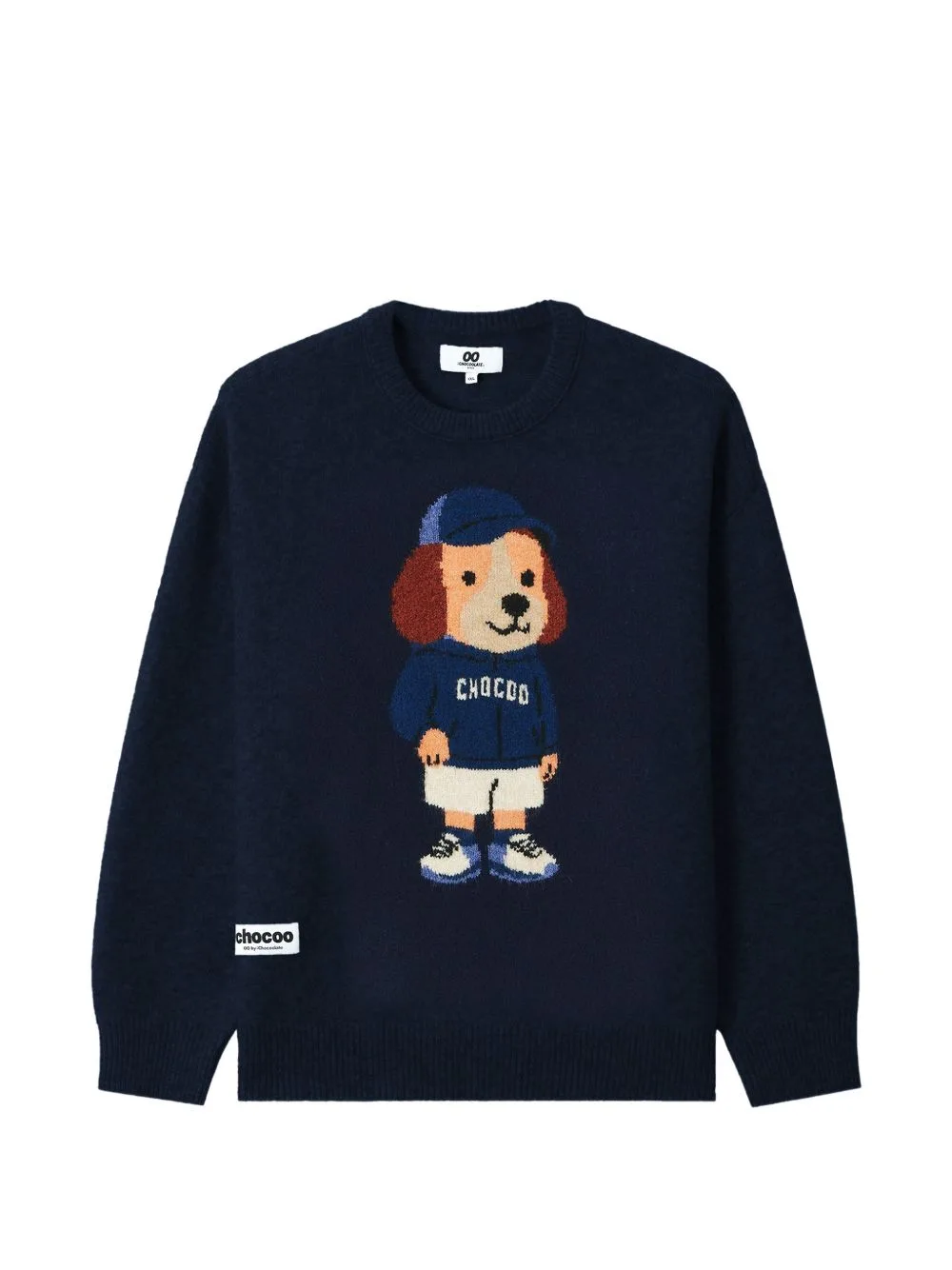 Intarsia-Knit Logo-Patch Sweater by CHOCOOLATE