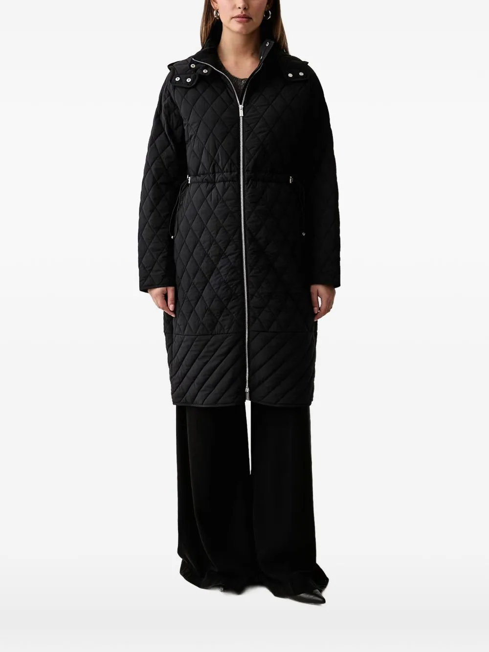 Quilted Hooded Coat by Trussardi