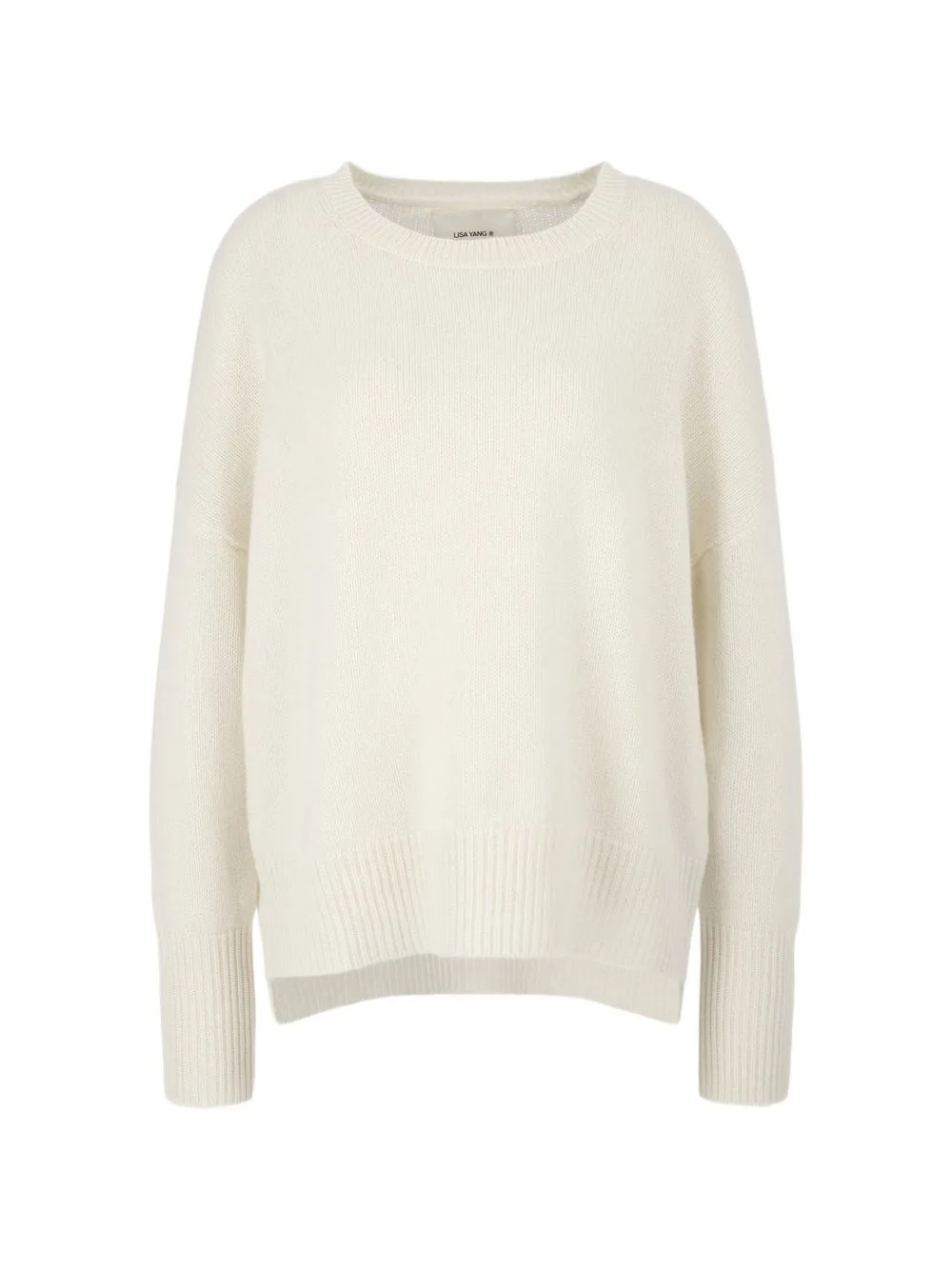 Mila Crew-Neck Drop-Shoulder Sweater by Lisa Yang
