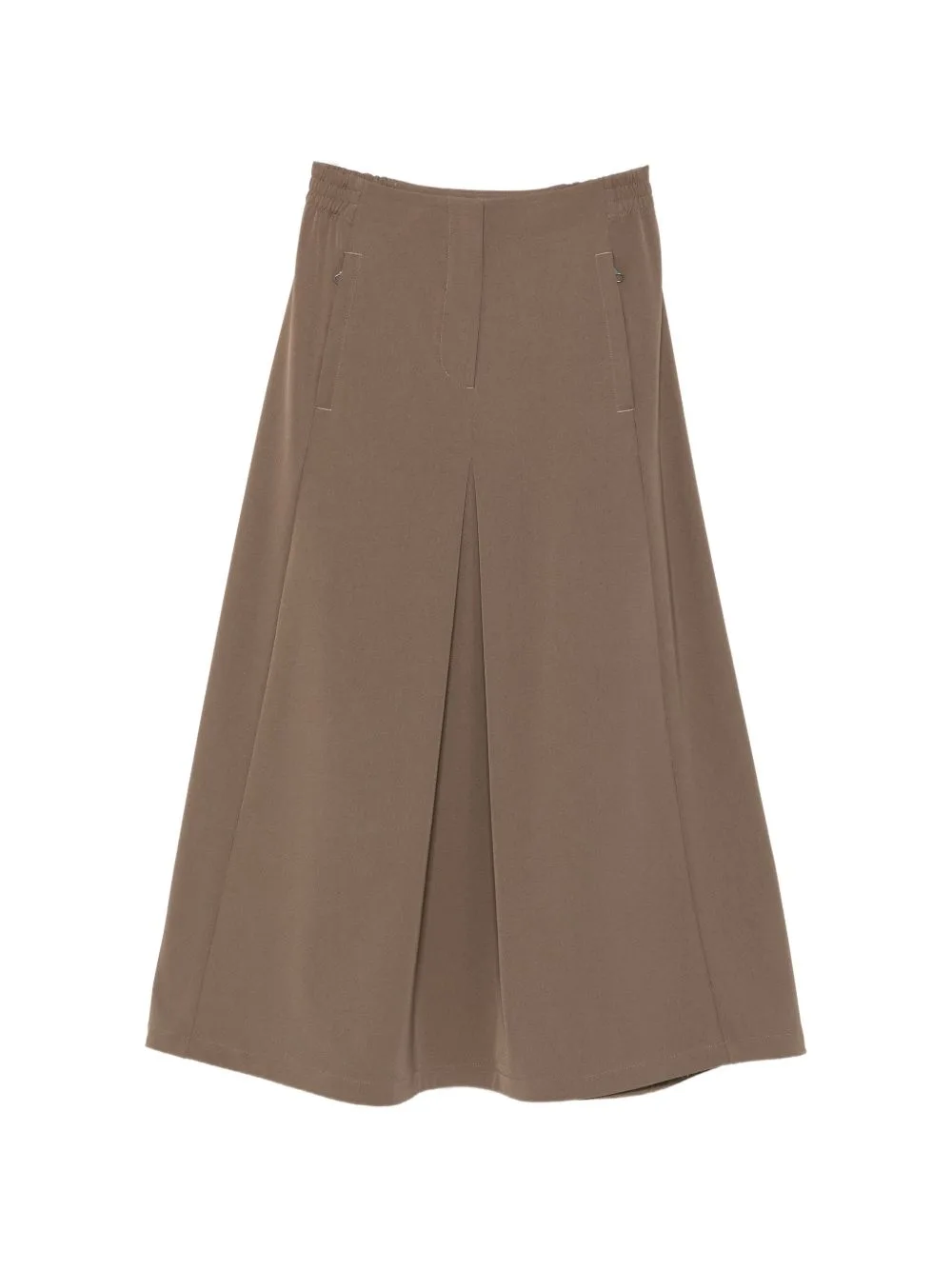 Pleated Logo-Patch Maxi Skirt by Rains