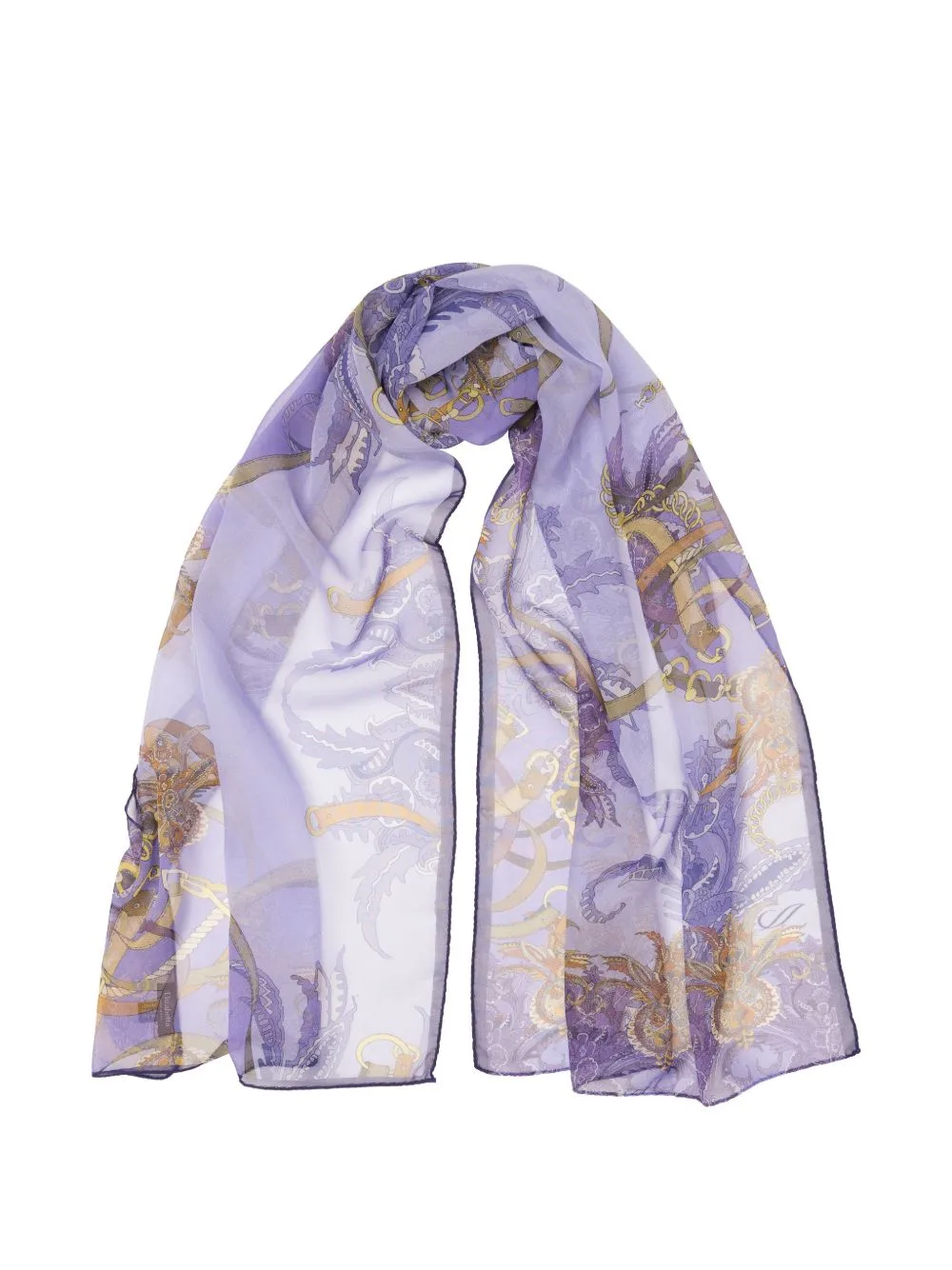 Alessandra Equestrian-Print Silk Scarf