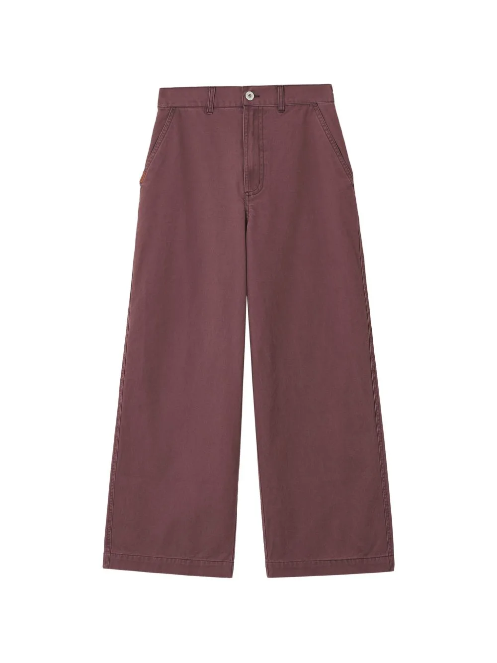 Elasticated-Waist Cotton Wide-Leg Jeans by CHOCOOLATE