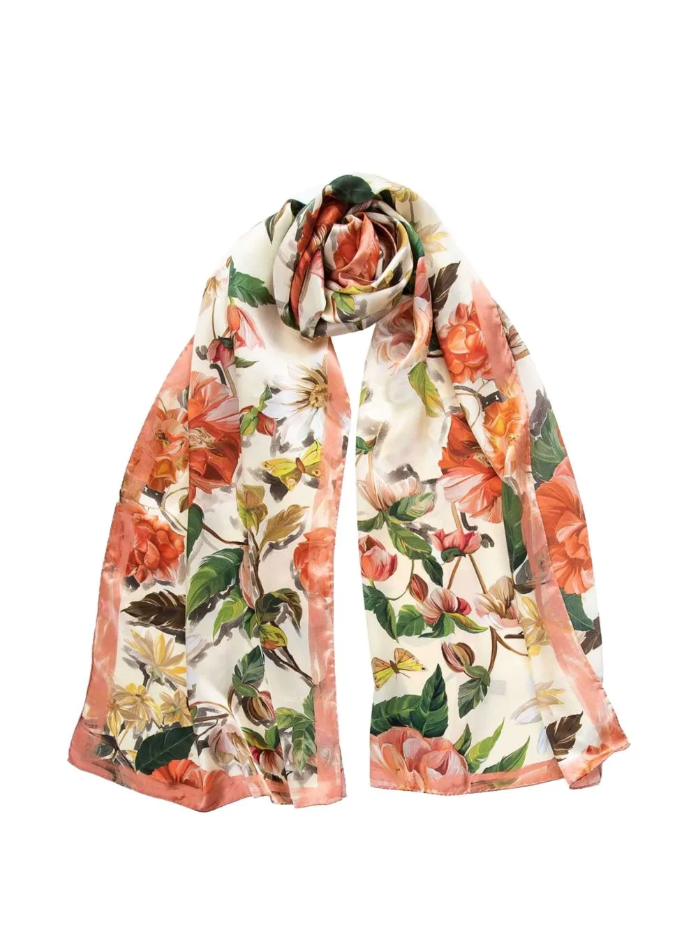 Rosa Floral-Print Silk Scarf