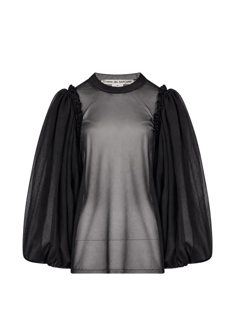 Sheer Ruffled-Trim Blouse by Comme Des Garçons