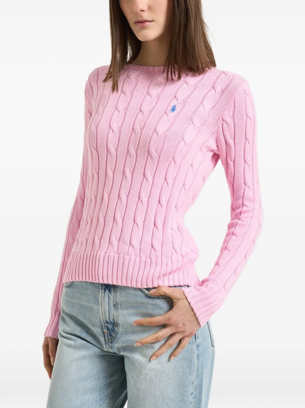 Cable-Knit Logo-Embroidered Sweater by Polo Ralph Lauren