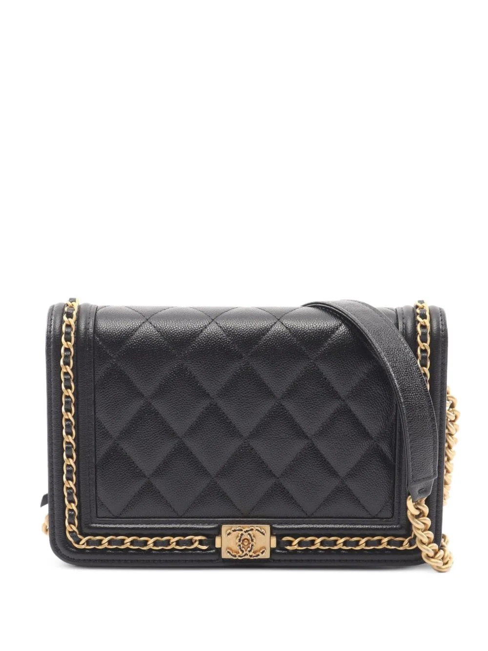 Boy Matelassé Chain Wallet Shoulder Bag by CHANEL Pre-Owned