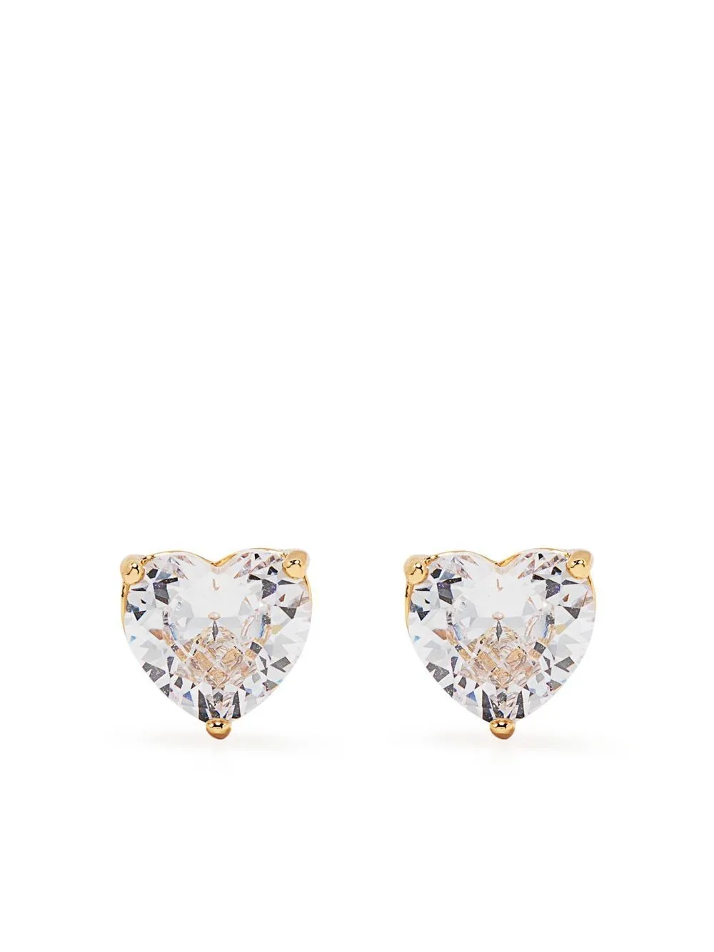 Crystal Heart-Stud Earrings by Kate Spade