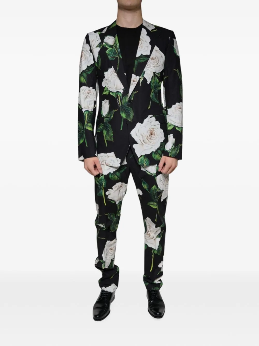 Rose-Print Cotton Suit by Dolce & Gabbana