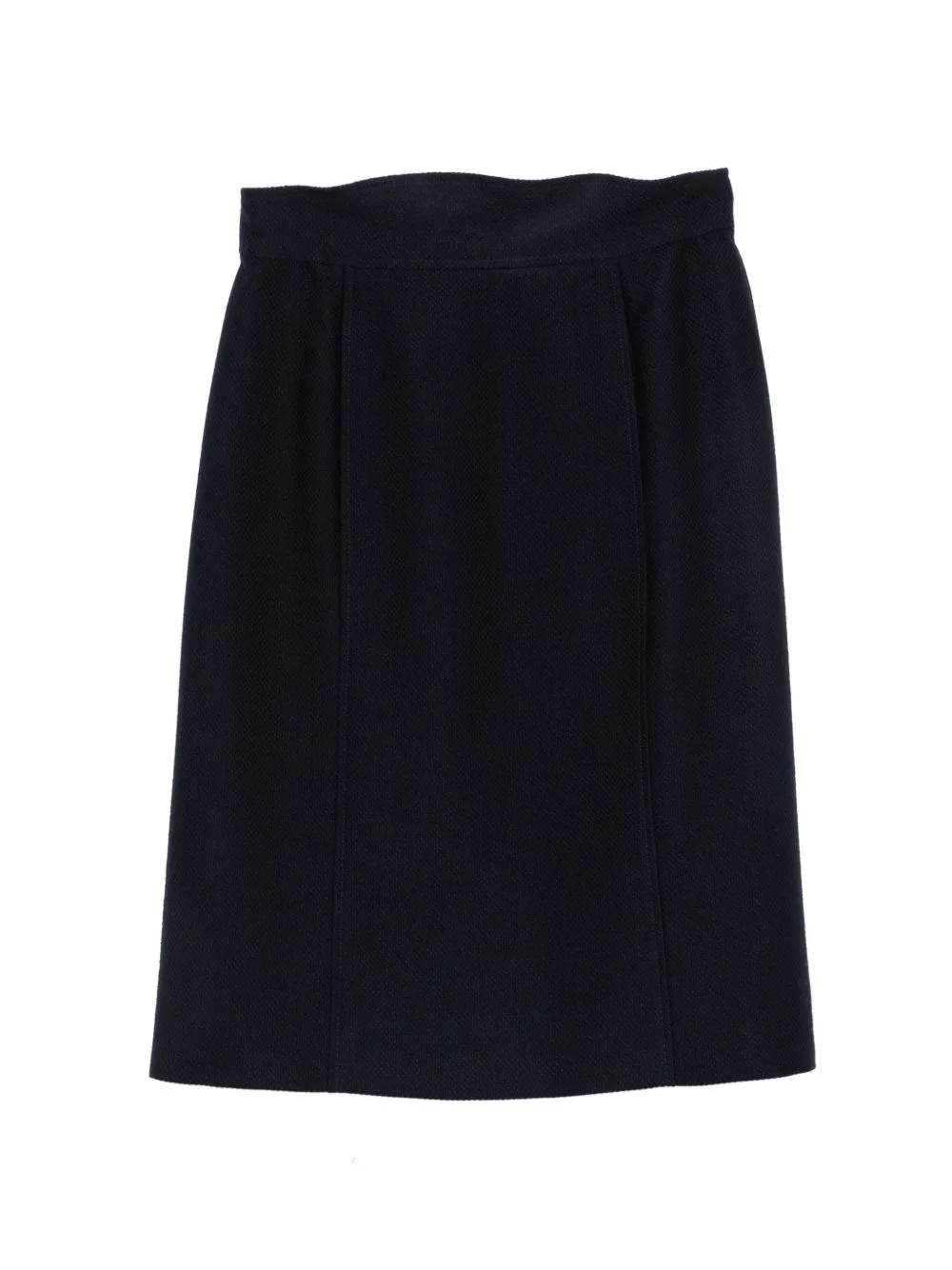 1980s Waffle-Knit A-Line Midi Skirt