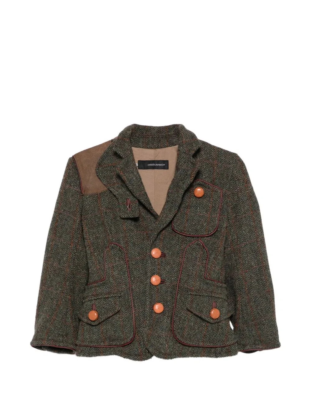 2000s Tweed Patterned Jacket by DSQUARED2
