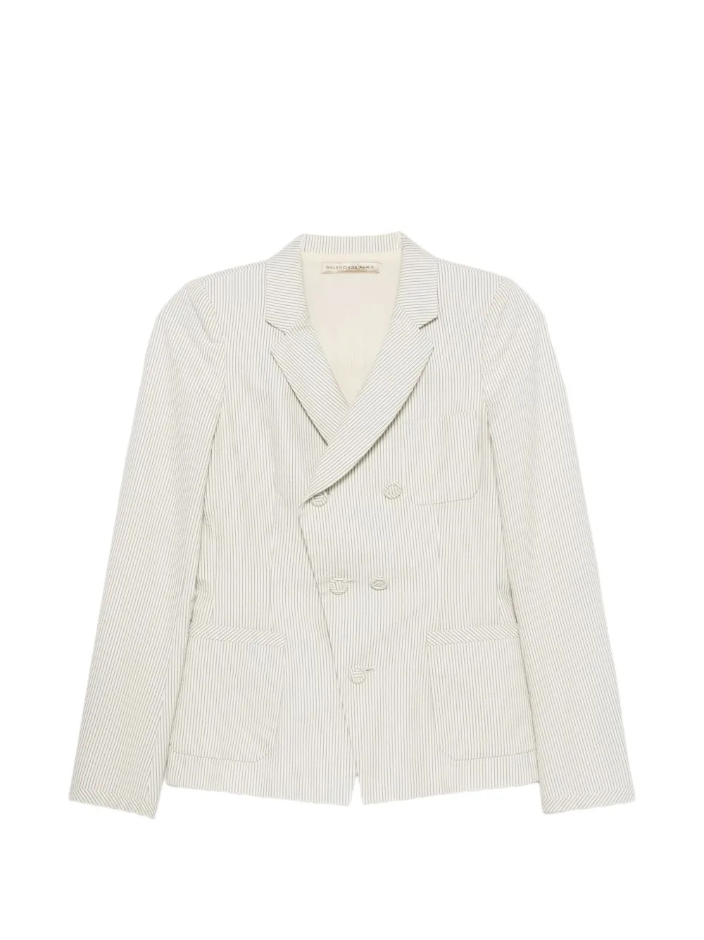 2000s Double-Breasted Striped Jacket by Balenciaga Pre-Owned