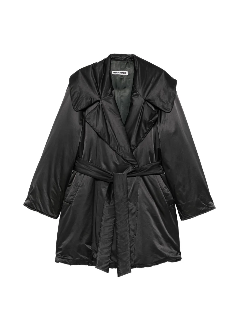 1990s Belted Wide-Collar Coat by Jil Sander Pre-Owned