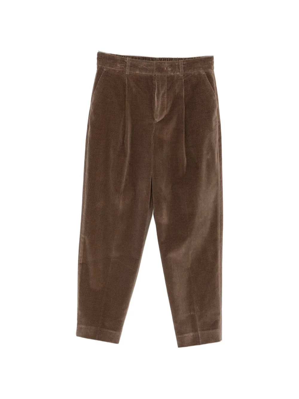 Pleated Corduroy Tapered Trousers by PT Torino