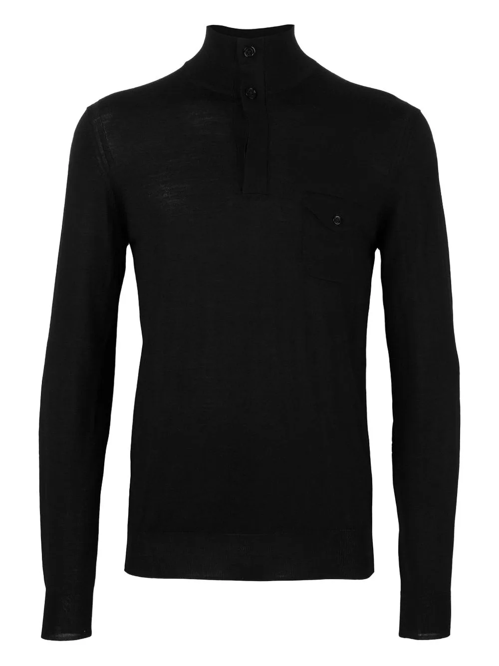 High-Neck Polo Shirt by Paolo Pecora