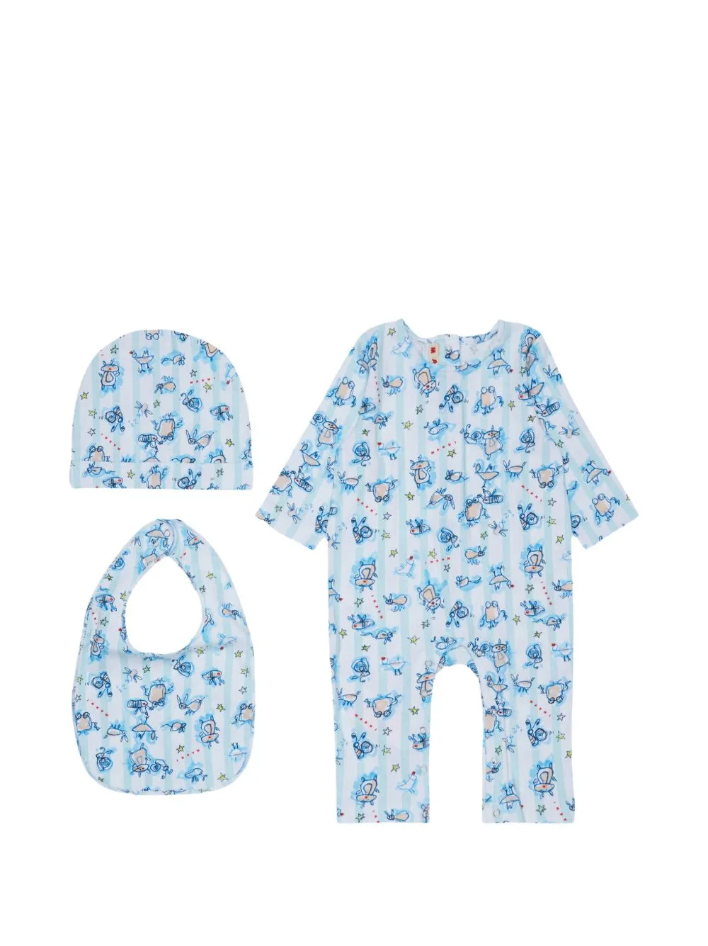 Cotton Newborn Set with All-Over Print by Marni Kids