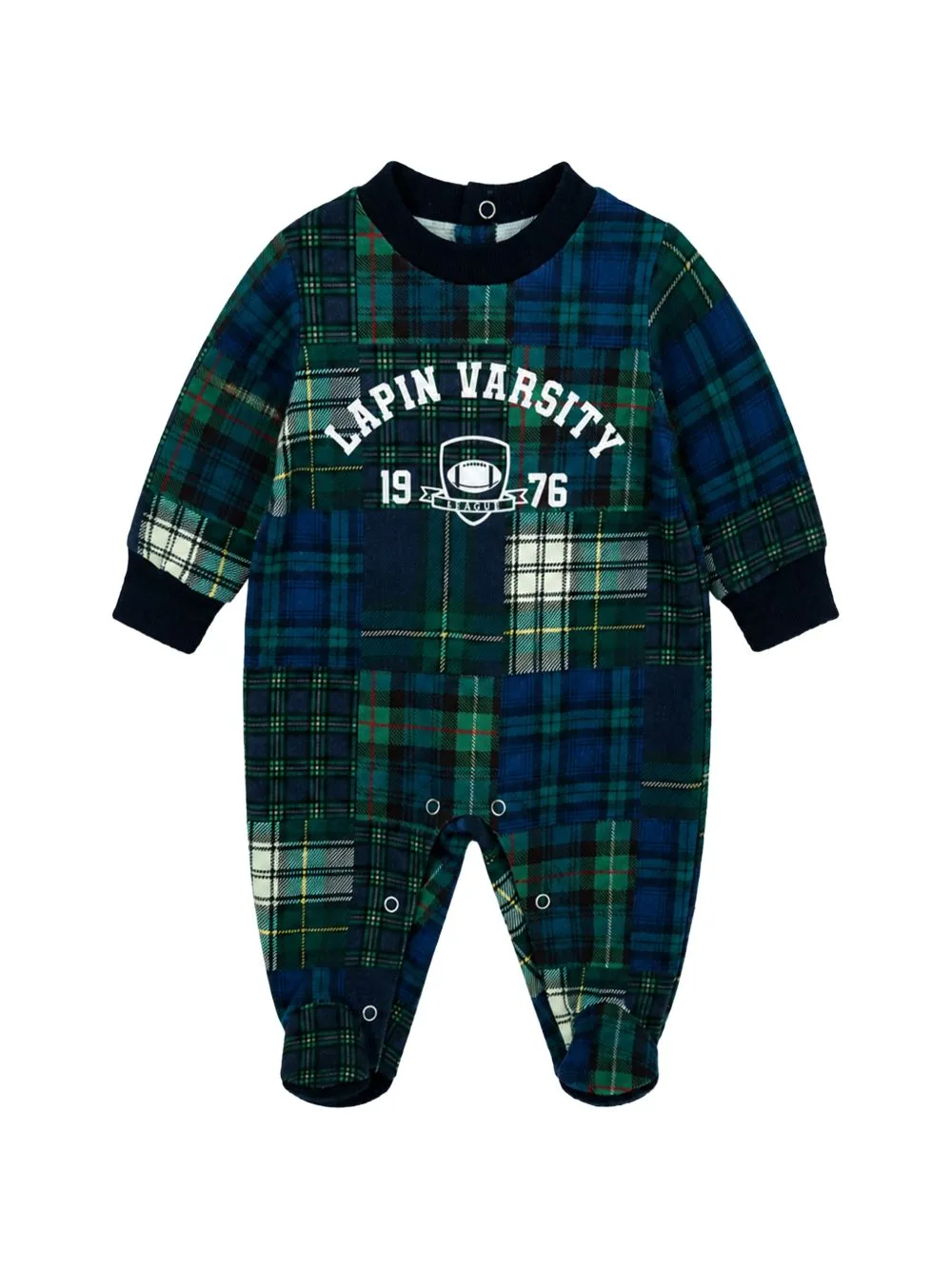 Tartan-Print Logo-Print Pajamas by Lapin House