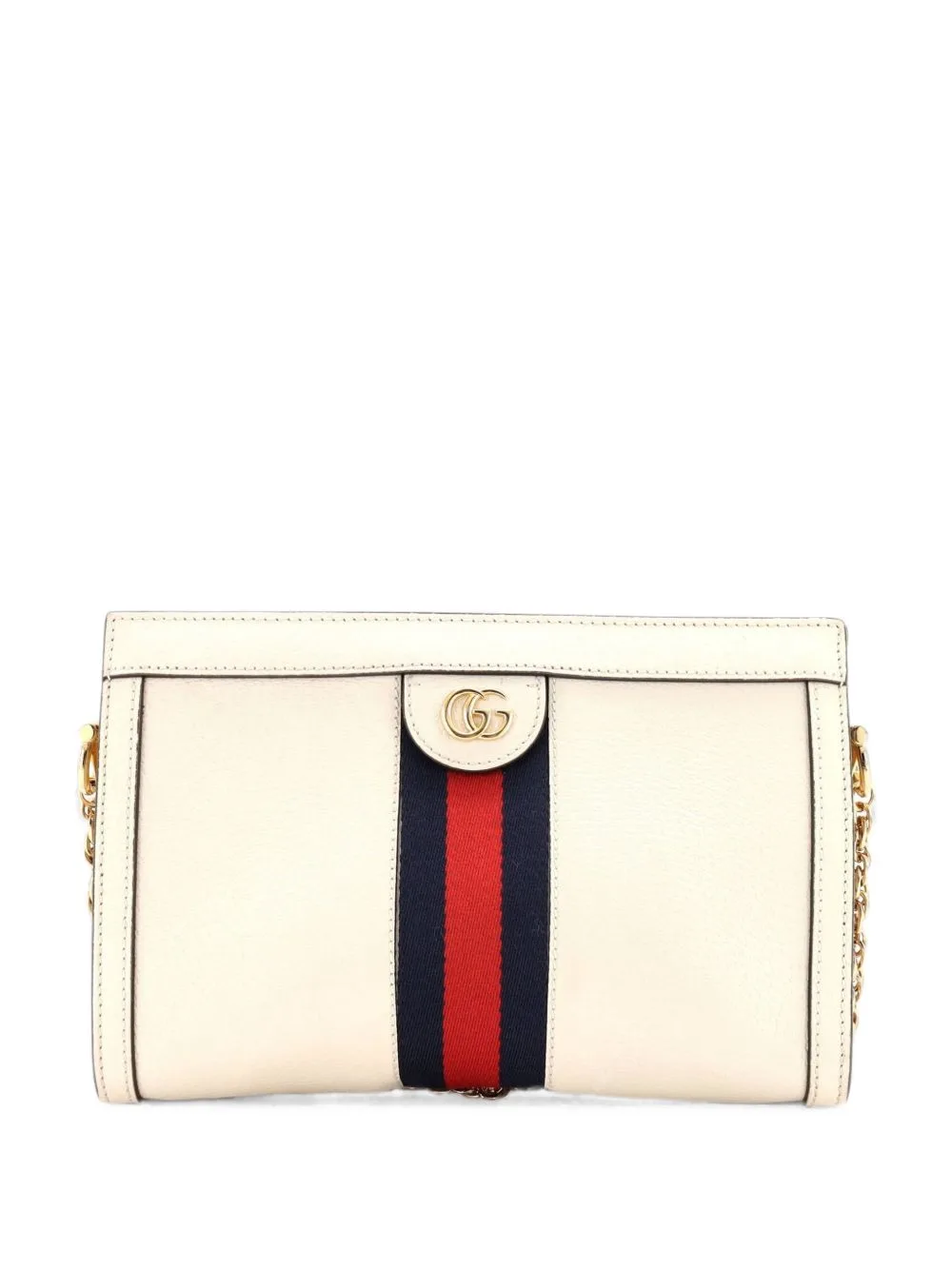 Ophidia Chain Shoulder Bag Leather Small Crossbody Bag by Gucci Pre-Owned