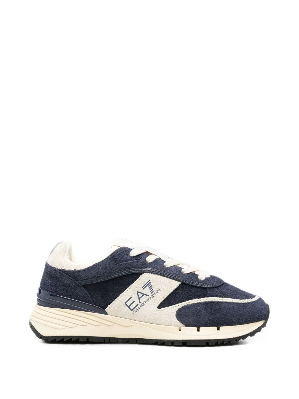 Suede Panelled Sneakers by Ea7 Emporio Armani