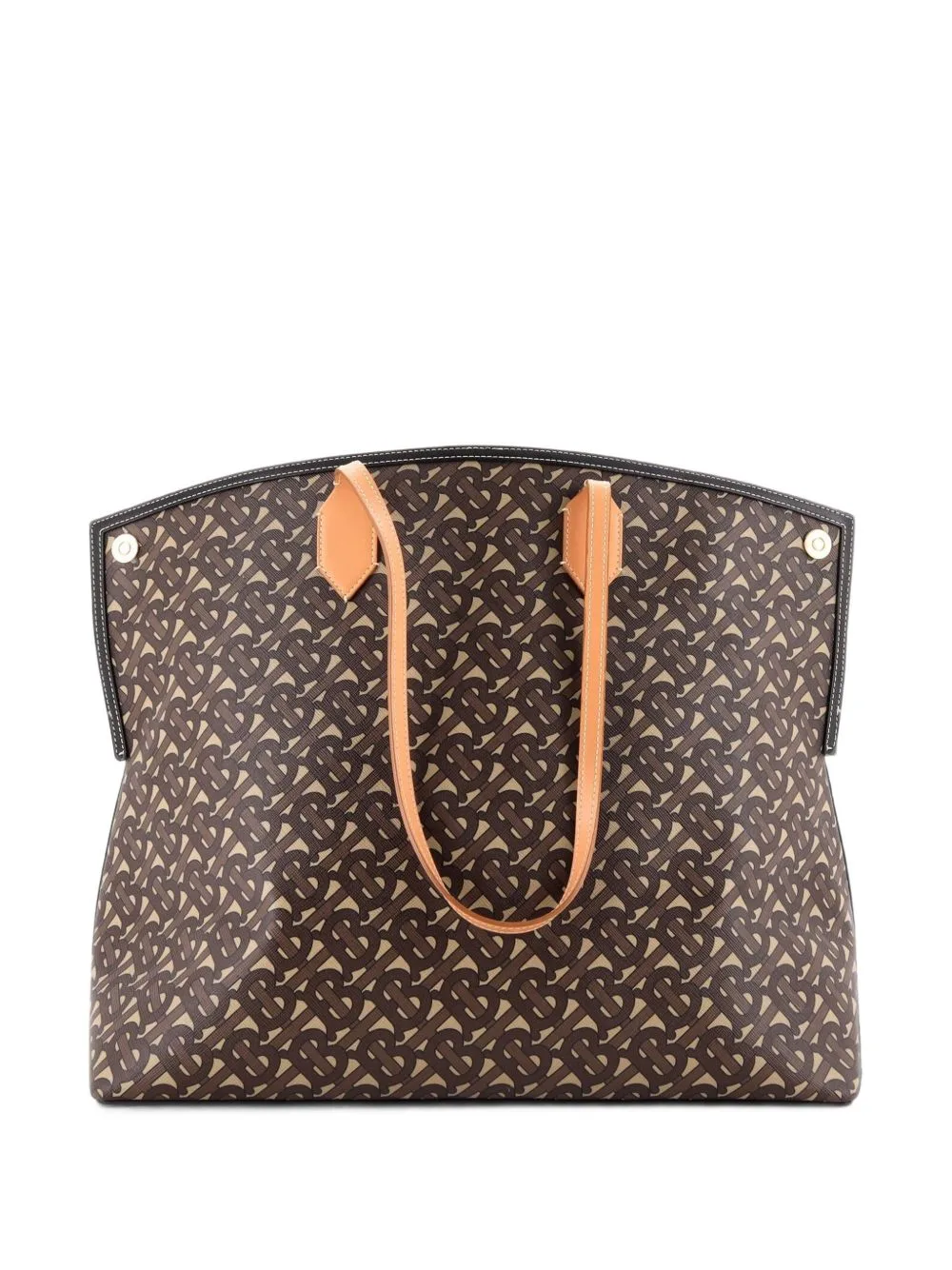 Society Monogram E-Canvas Large Tote Bag by Burberry Pre-Owned