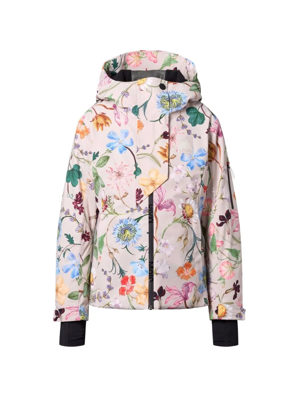 Floral-Print Hooded Ski Jacket by Molo
