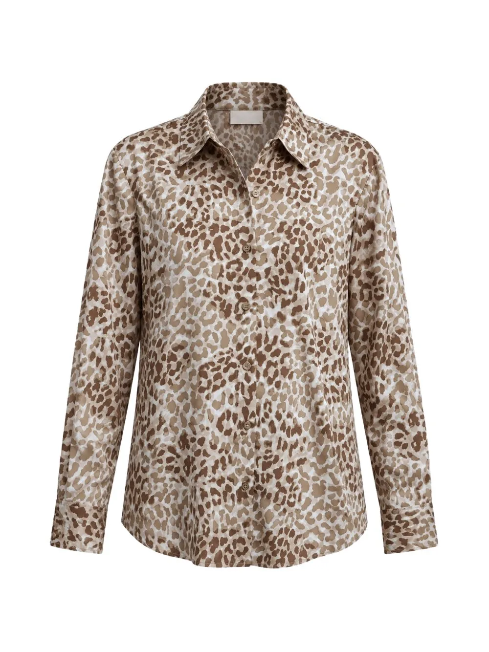Leopard-Print Long-Sleeve Shirt by DKNY
