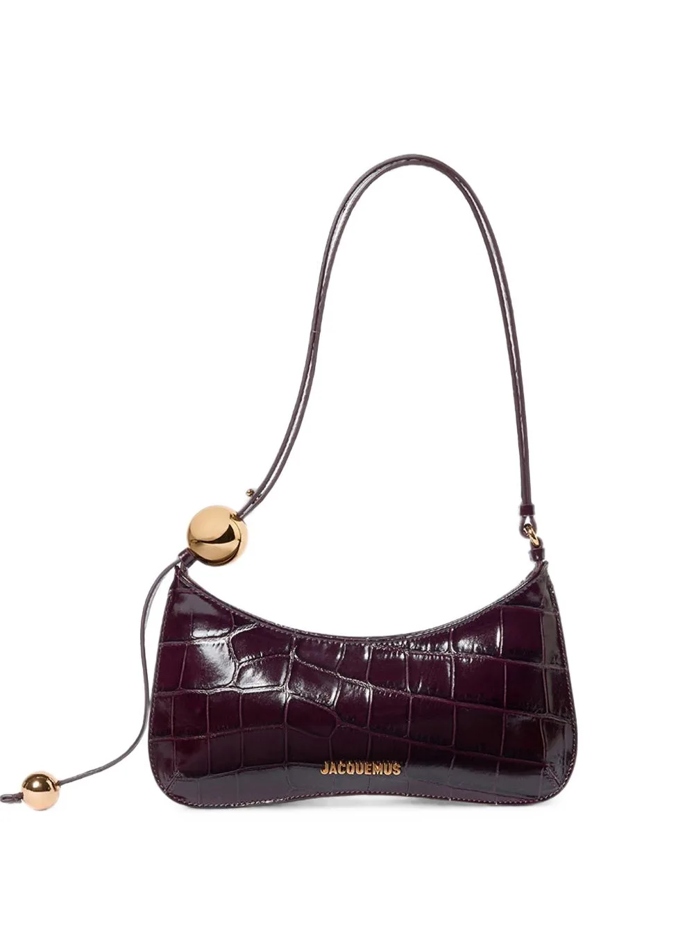 Croc-Effect Leather Shoulder Bag by Jacquemus