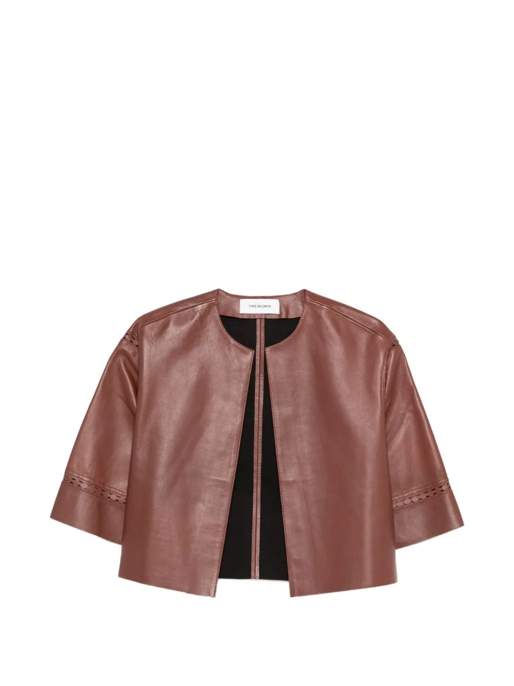 Laser-Cut Lambskin Jacket by Yves Salomon