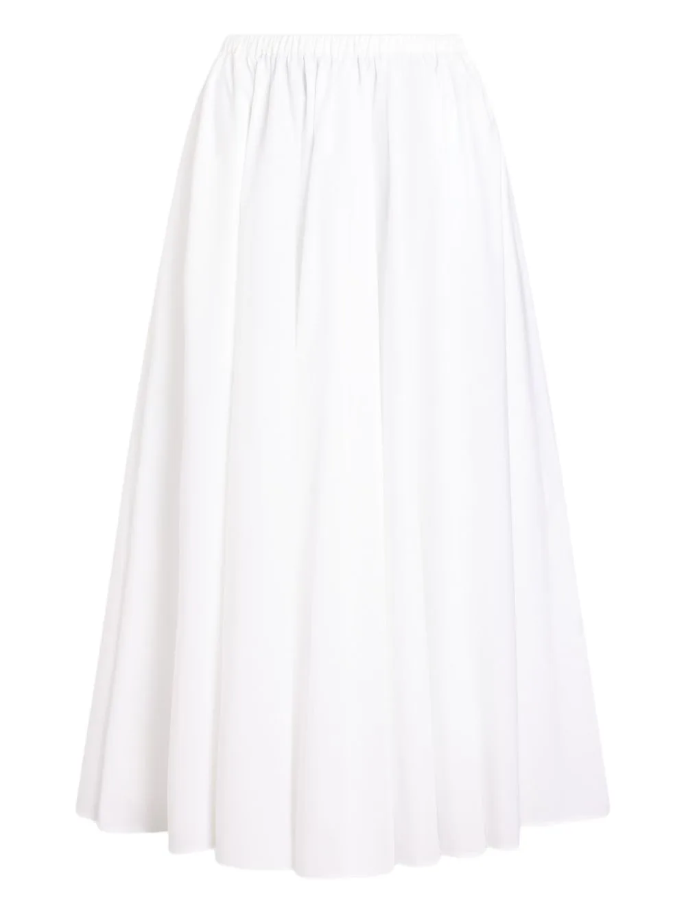 Elasticated-Waist Maxi A-Line Skirt