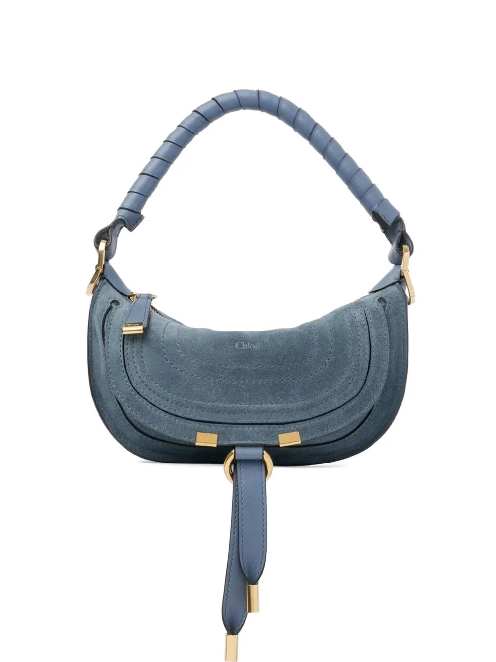 Mini Marcie Shoulder Bag in Suede Leather