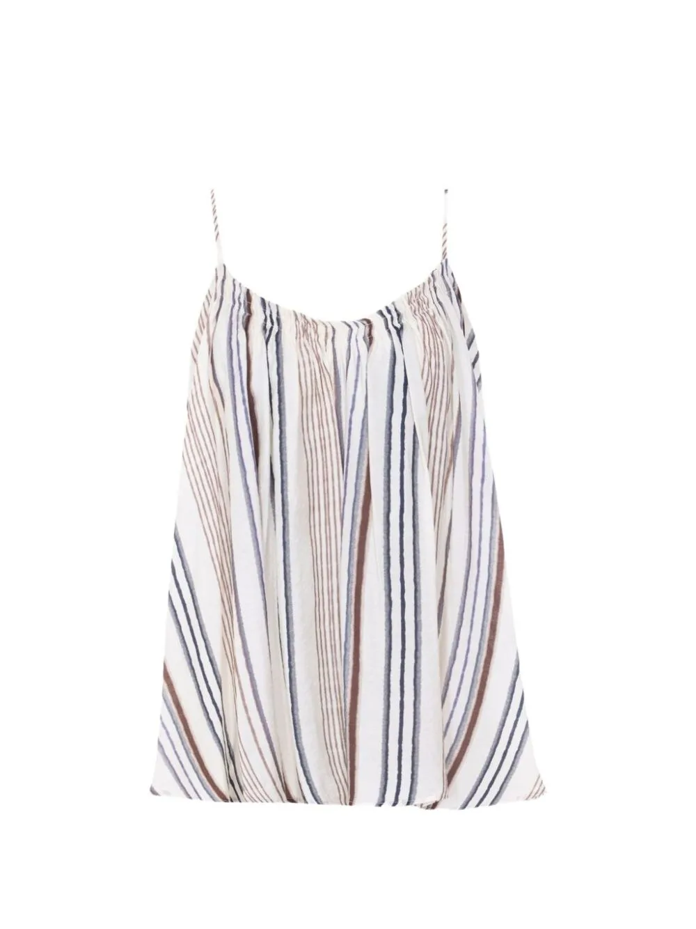 Striped Spaghetti-Strap Top by Eleh