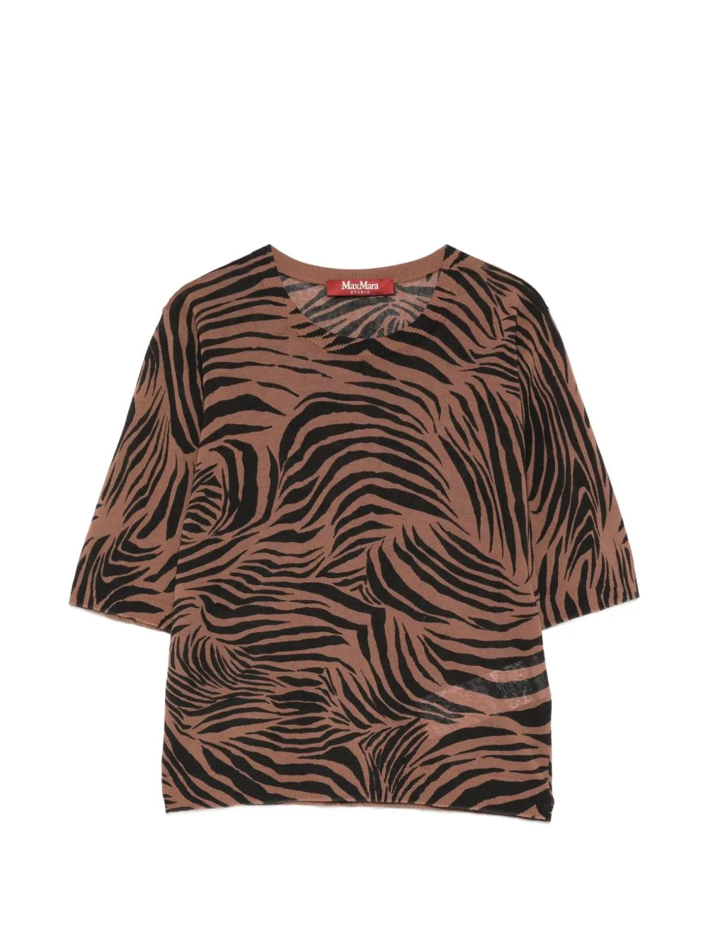 Tago Zebra-Print Knitted Top by Max Mara