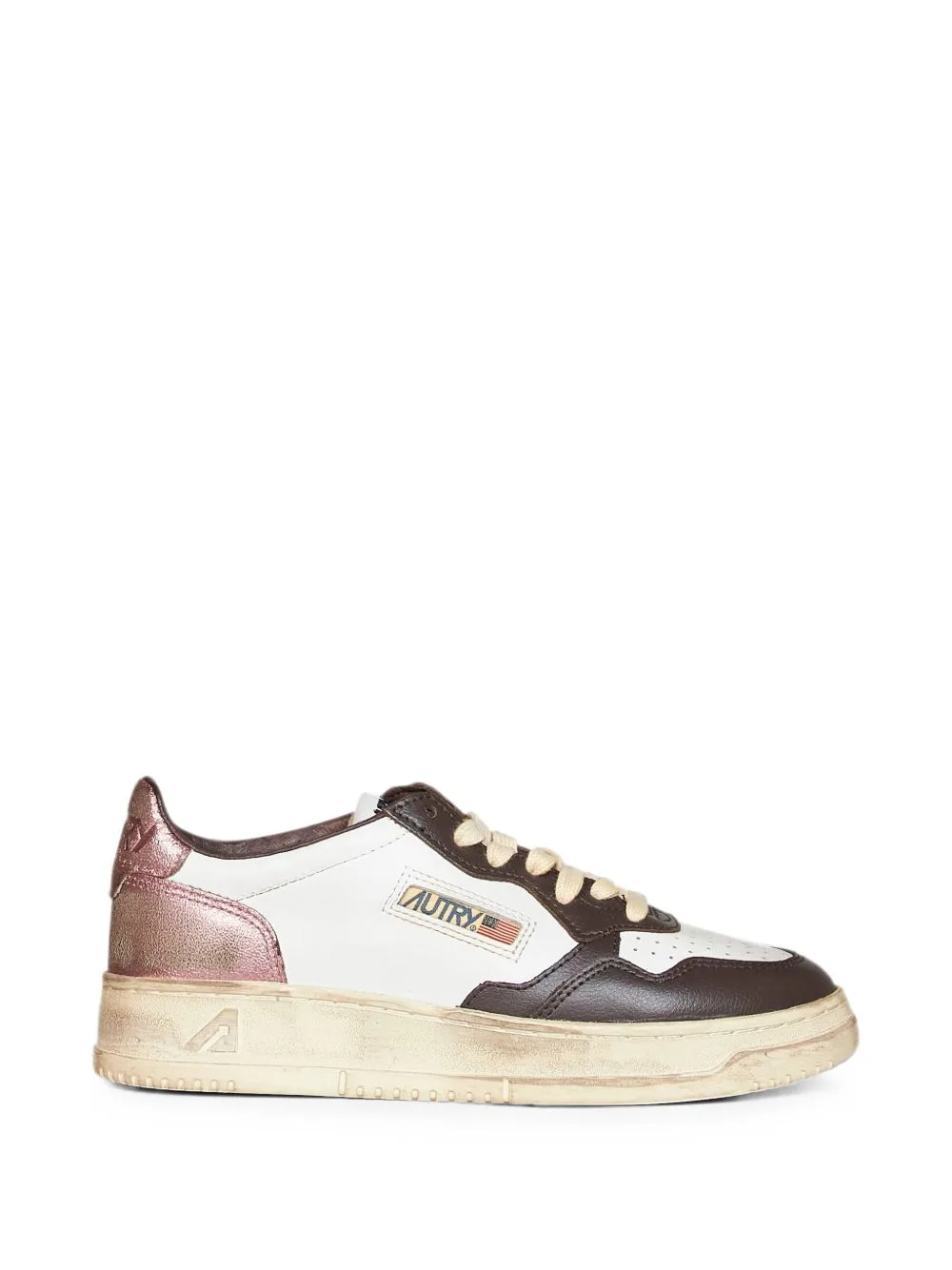 Perforated-Toe Metallic-Insert Sneakers by Autry
