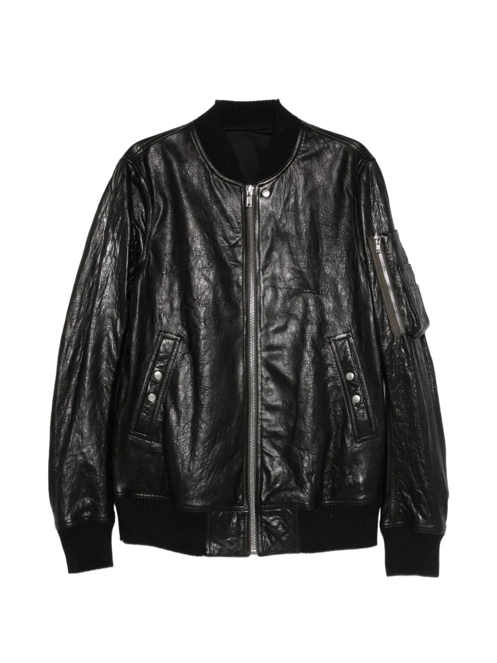 Classic Flight Leather Bomber Jacket by Rick Owens