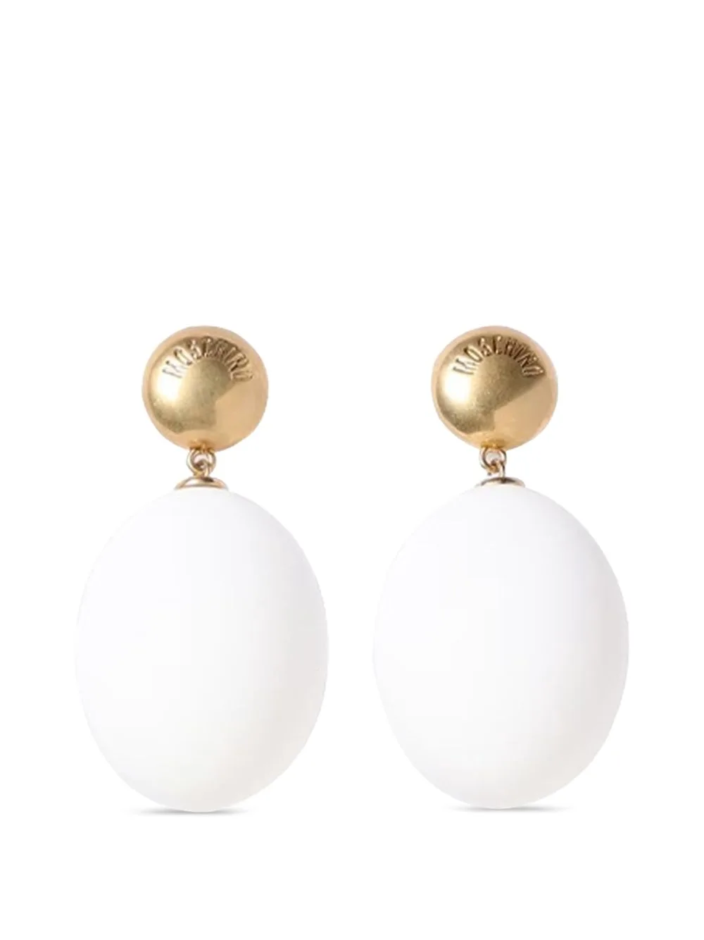 Uova Oval Earrings by Moschino
