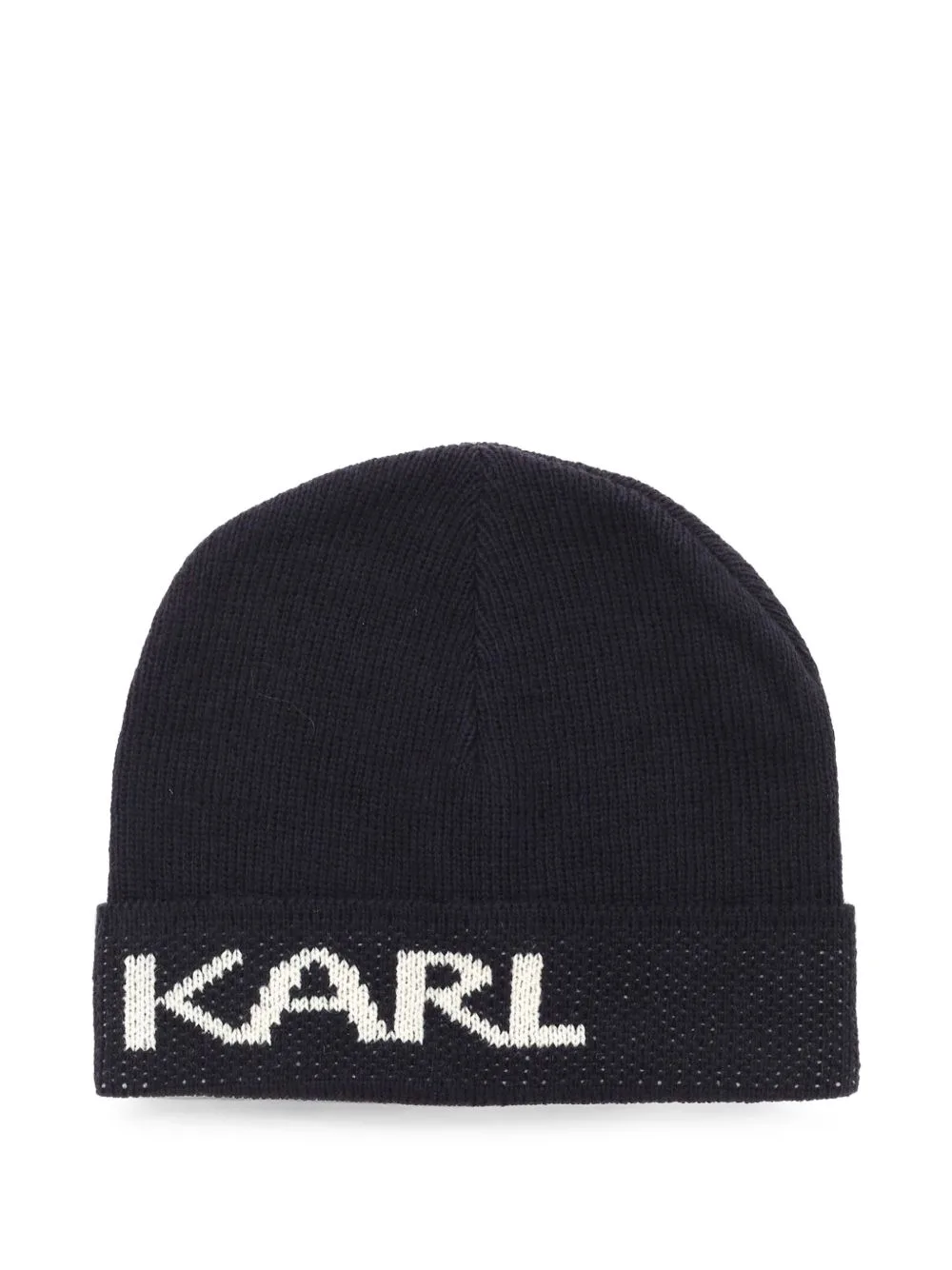 Logo-Inlay Beanie Hat by Karl Lagerfeld