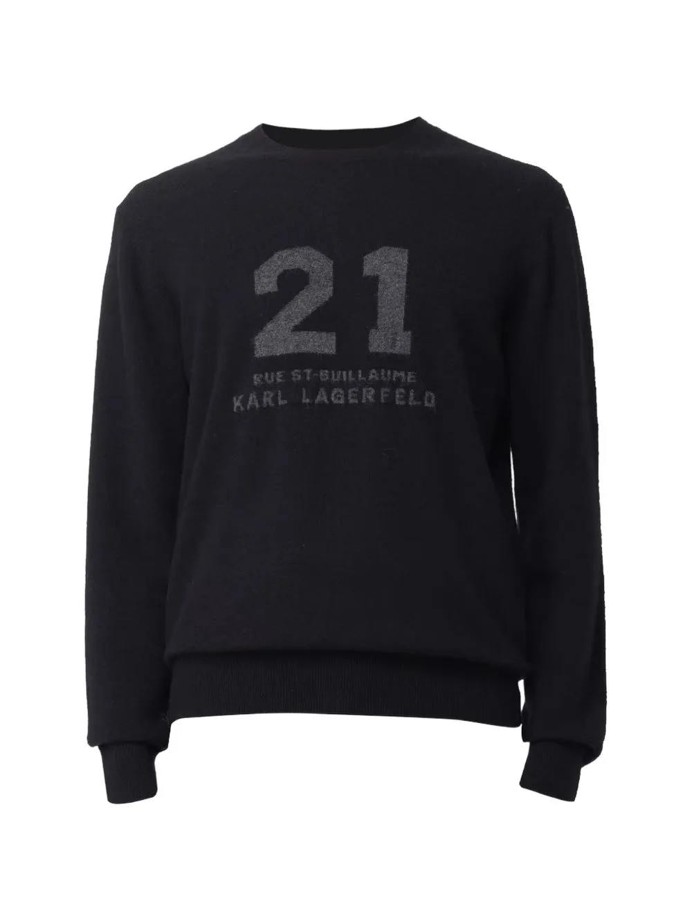 Graphic-Print Fine-Knit Sweater by Karl Lagerfeld