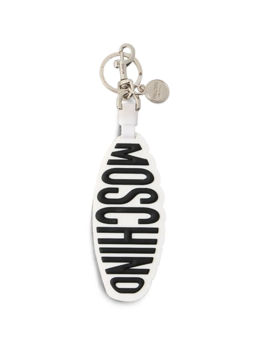 Logo-Lettering Keyring by Moschino