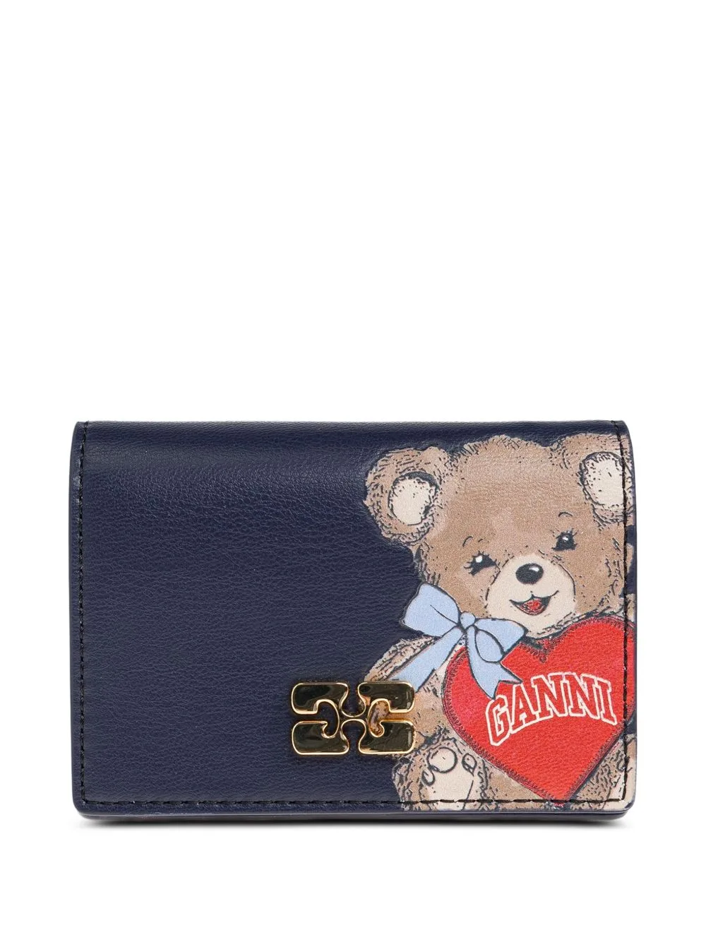 Bou Card Holder with Flap and Bear by GANNI