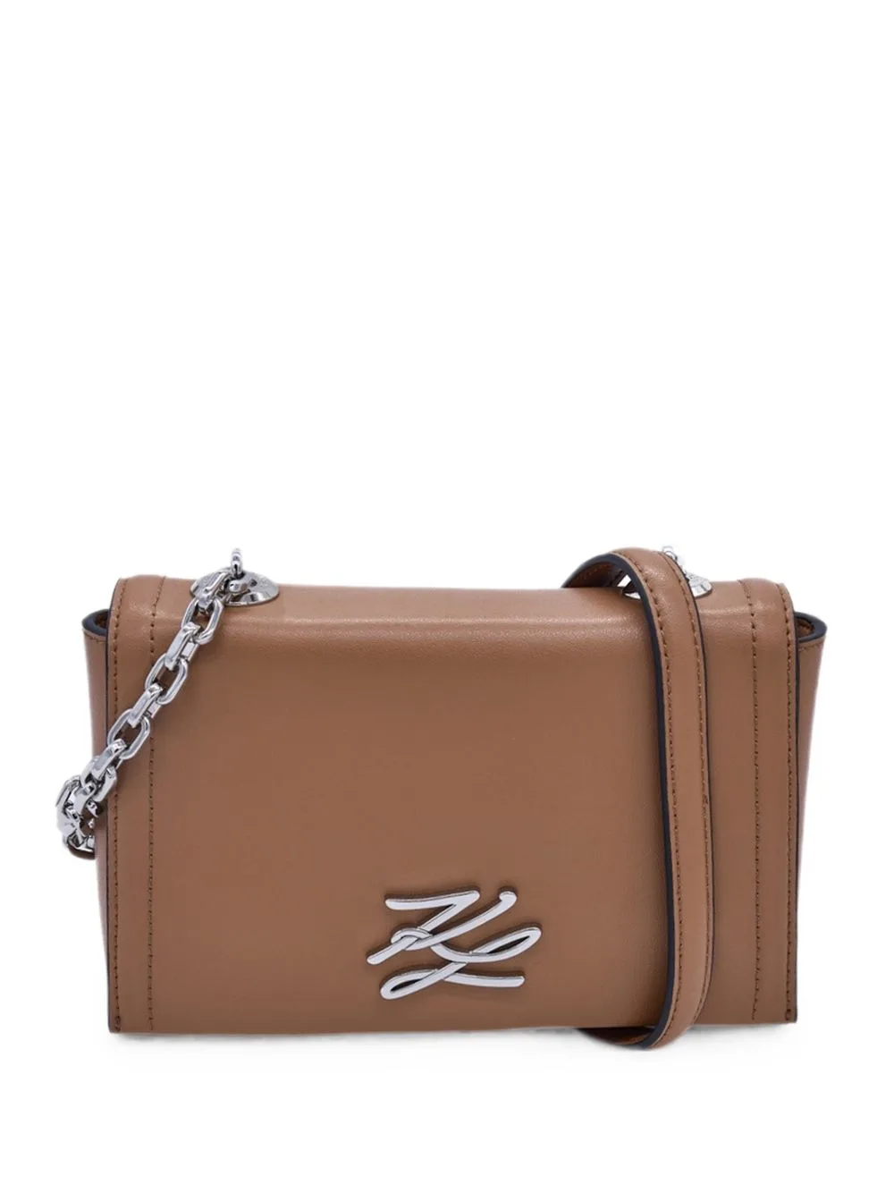 Small K/Autograph Leather Cross Body Bag by Karl Lagerfeld