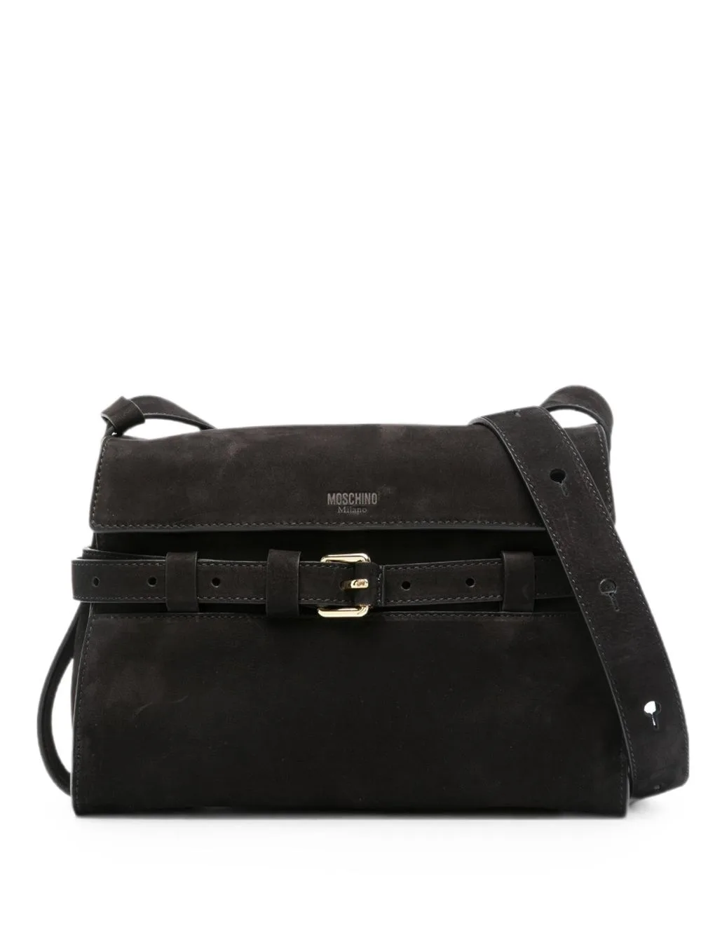 Tie Me Buckled Shoulder Bag by Moschino