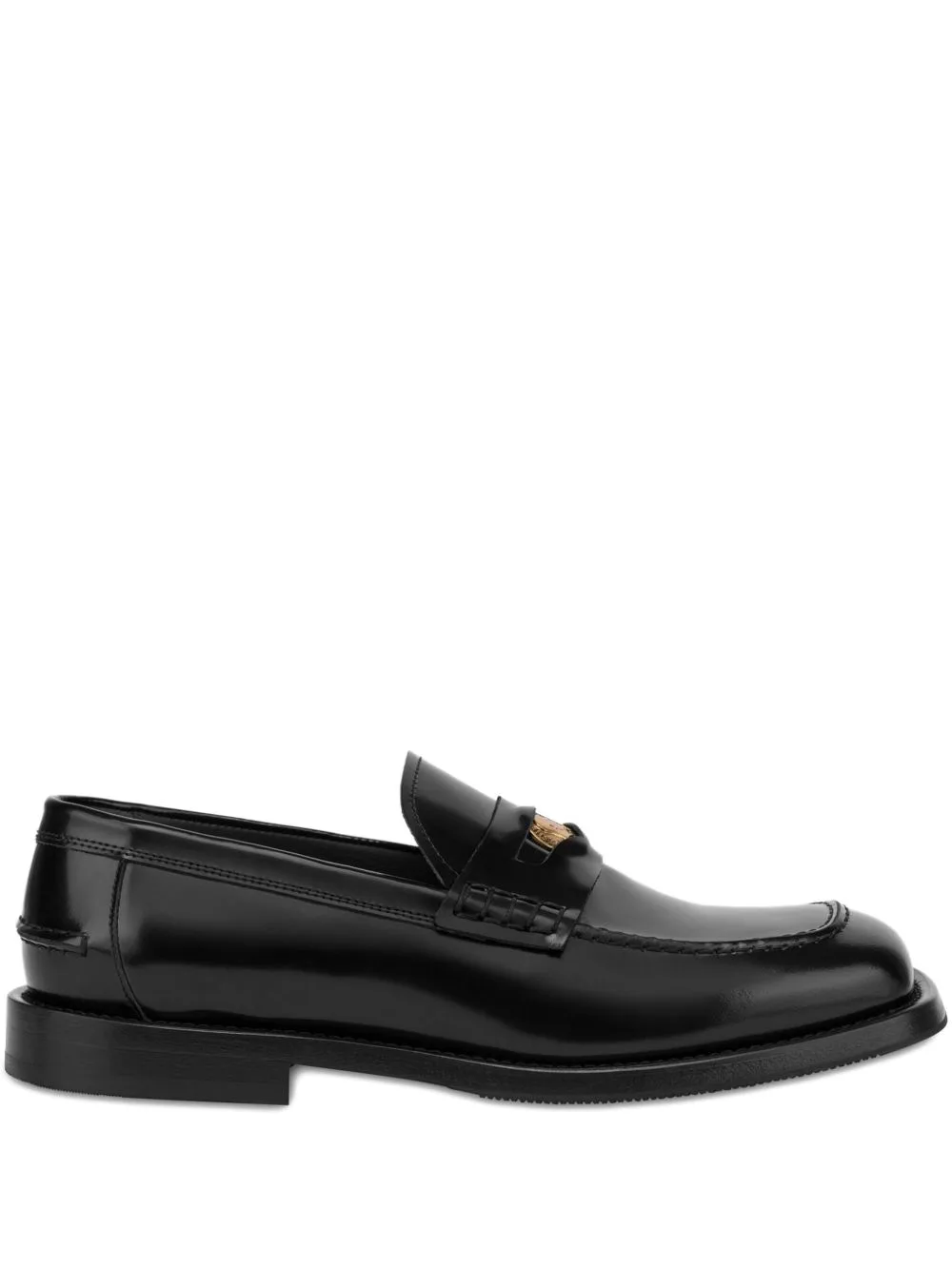 Leather Penny Loafers by Moschino