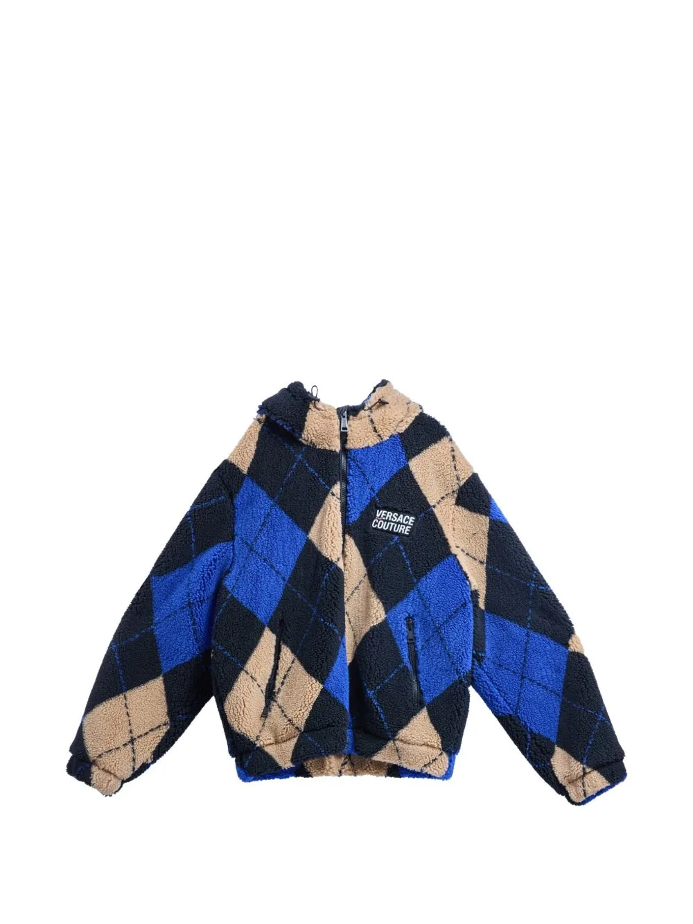 Argyle Hooded Jacket by Versace Jeans Couture