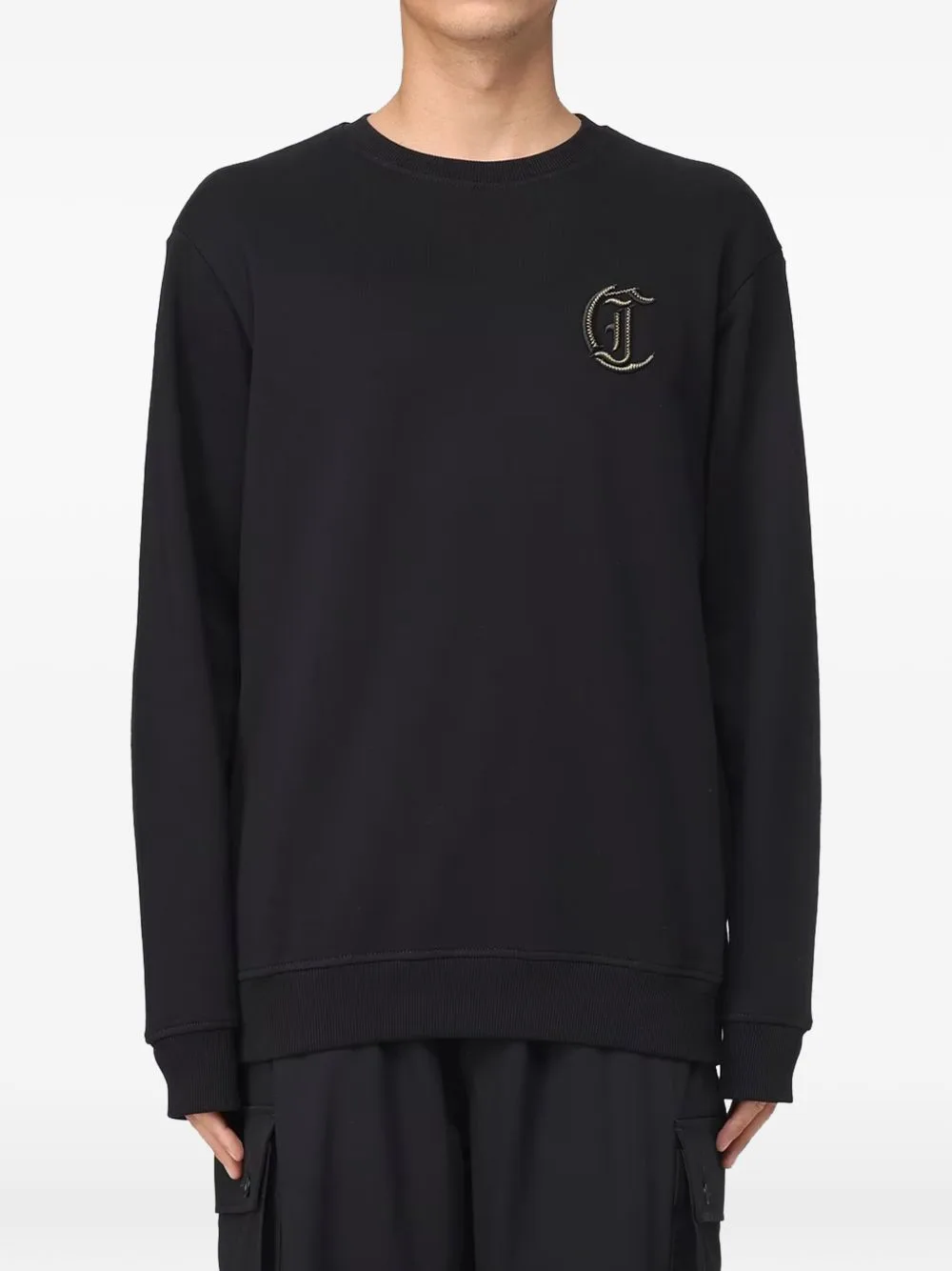 Logo-Embroidered Cotton Sweater by Just Cavalli