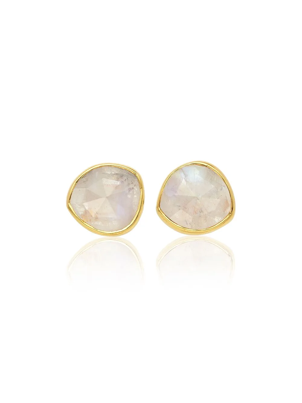 Siren Stud Moonstone Earrings by Monica Vinader